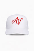 White & Red AV Snapback